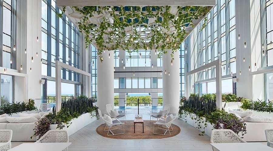 Aparthotel Sentral Michigan Avenue Chicago Interior foto The lobby of the building