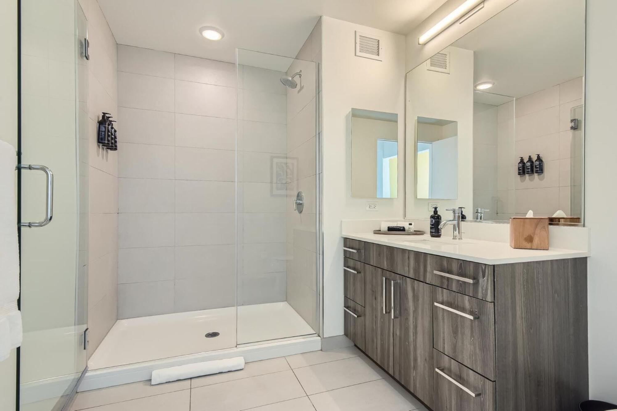 Aparthotel Sentral Michigan Avenue Chicago Exterior foto A walk-in shower