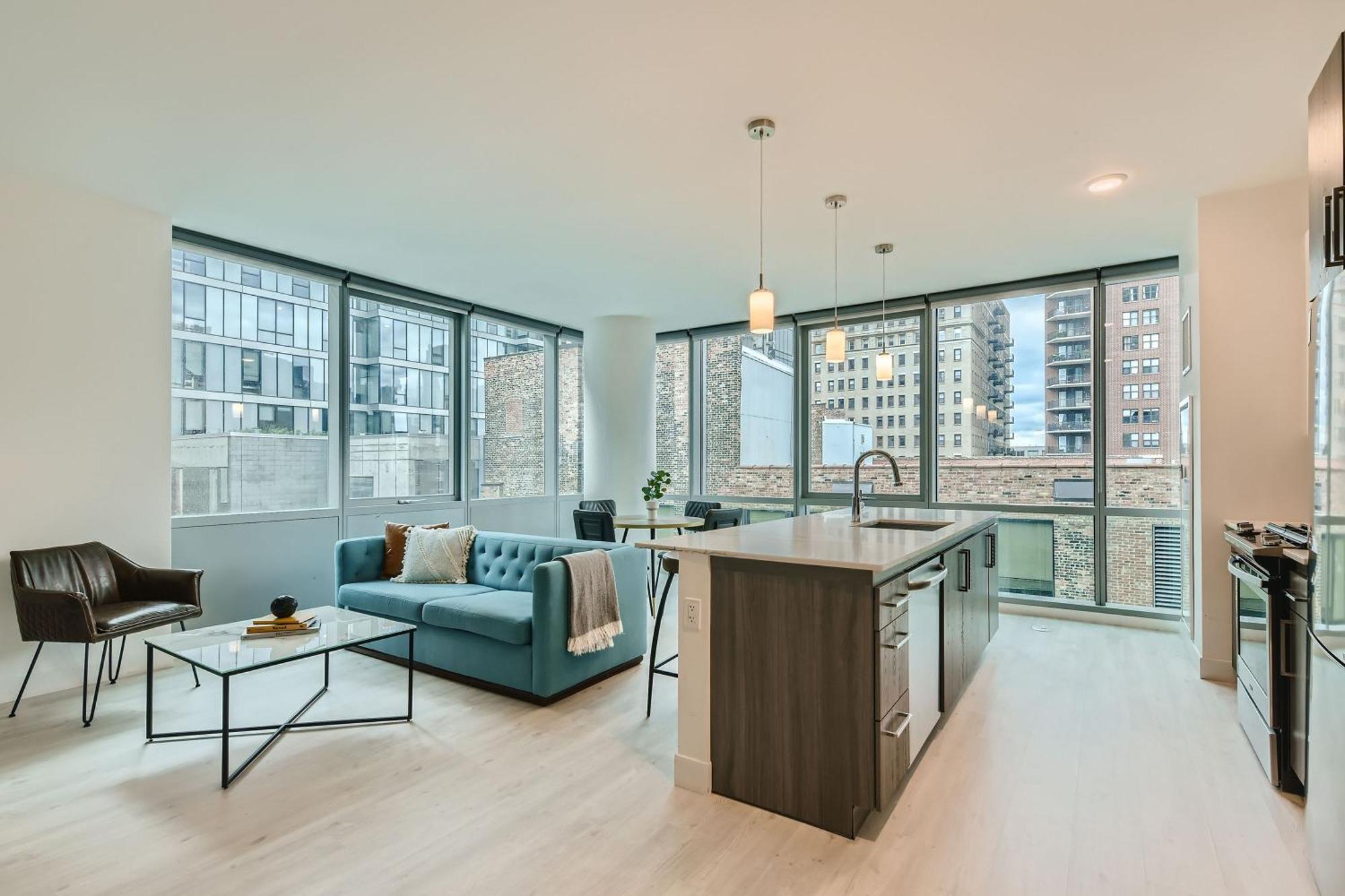 Aparthotel Sentral Michigan Avenue Chicago Habitación foto A model apartment
